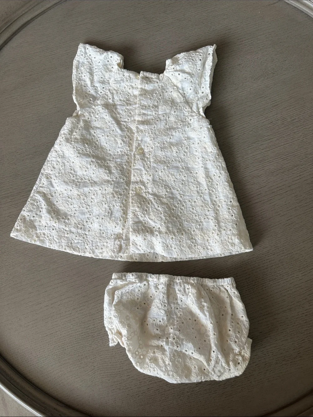 Zara White Eyelet Dress with Matching Bloomers